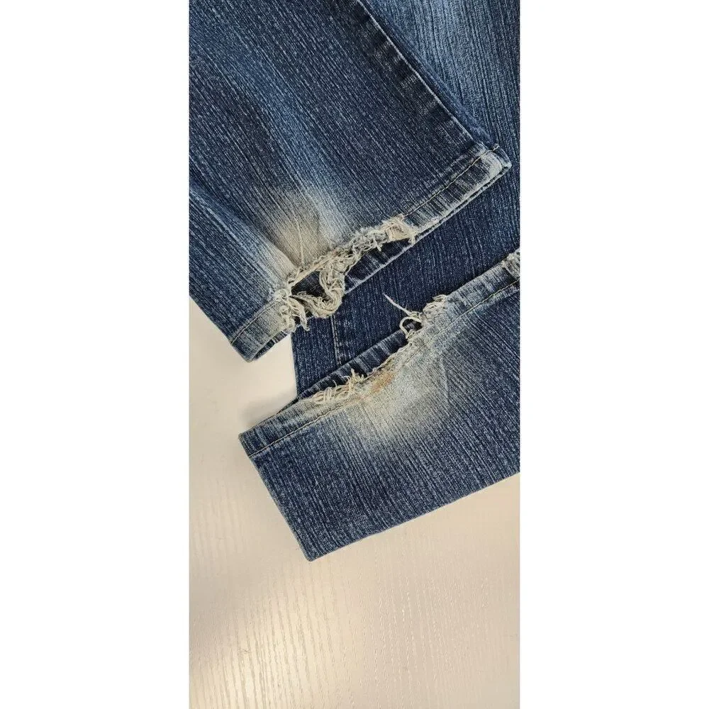 Nine West Size 12 Straight Leg Distressed Jeans - Picture 10 of 10